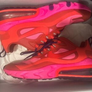 Nike Red and Pink Air Max 270.